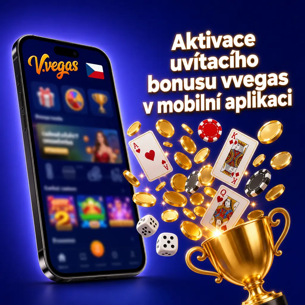 Aktivace uvítacího bonusu vvegas v mobilní aplikaci pro Android a iOS – stažení, registrace a vklad za pár minut